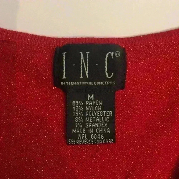 INC sparkle red tank top - Picture 6 of 6